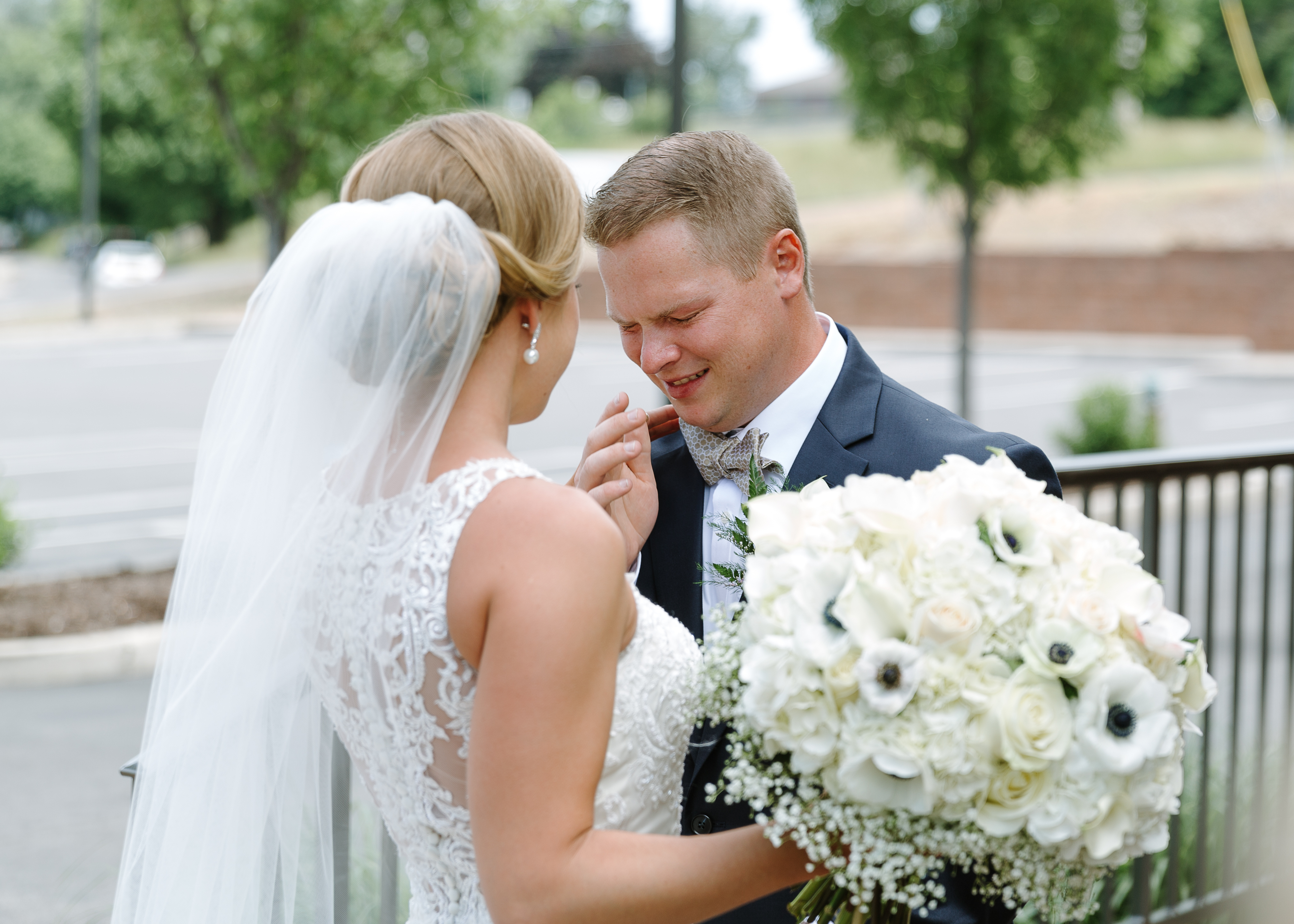Best of Syracuse Wedding Photography B.Fotographic Oswego First Look Man Crying1