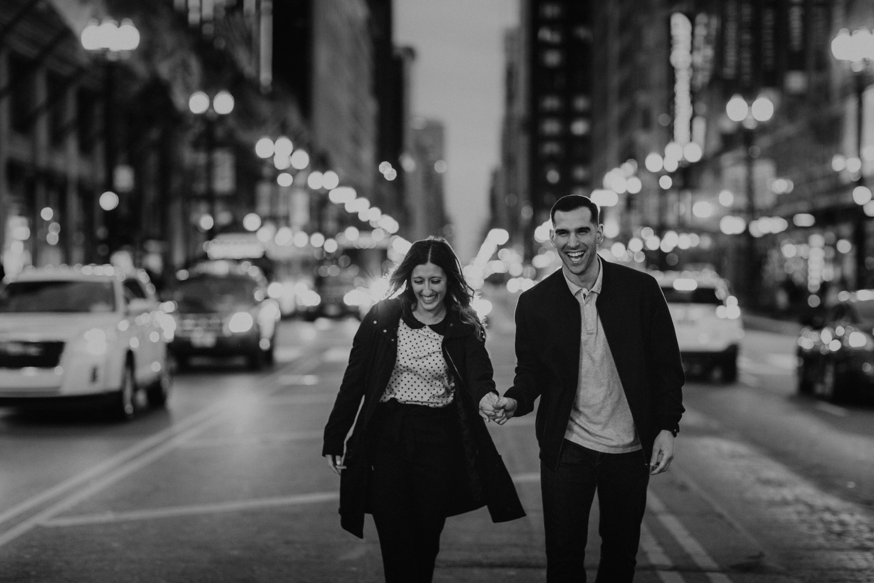 Chicago Destination Engagement Wedding Photographer Nighttime Bridget Florack 100