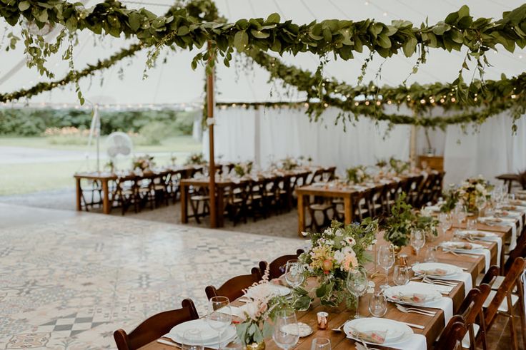 A tented wedding at Foxfire Mountain House, a Catskills Wedding Venue.