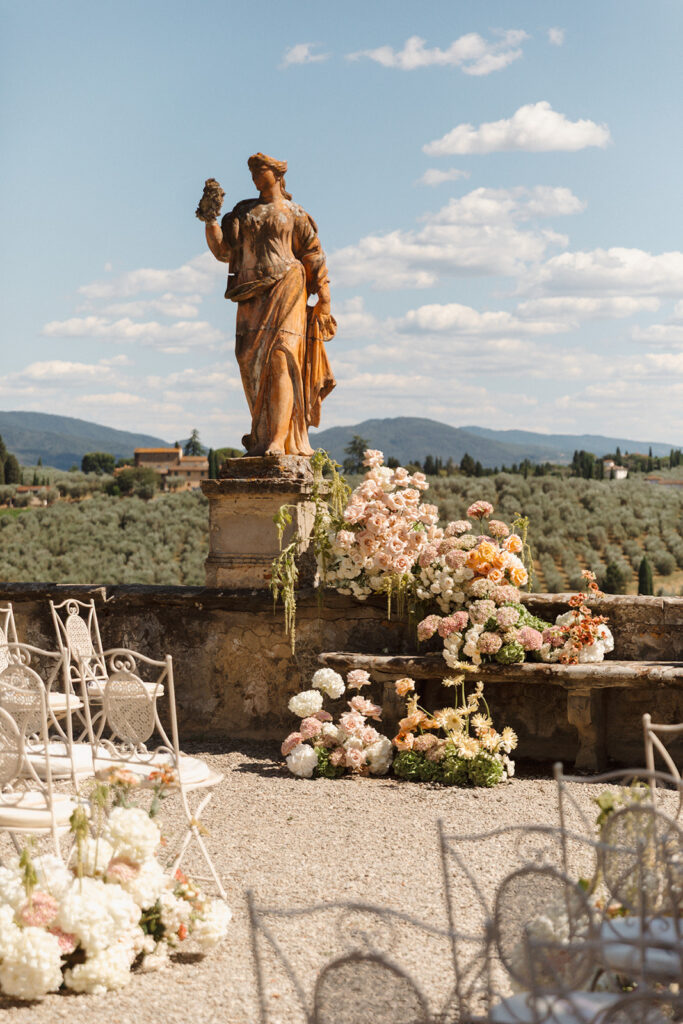 A luxury destination wedding in Italy at Villa Corsini.